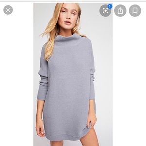 Free People Slouchy Ottoman Tunic Sky Blue